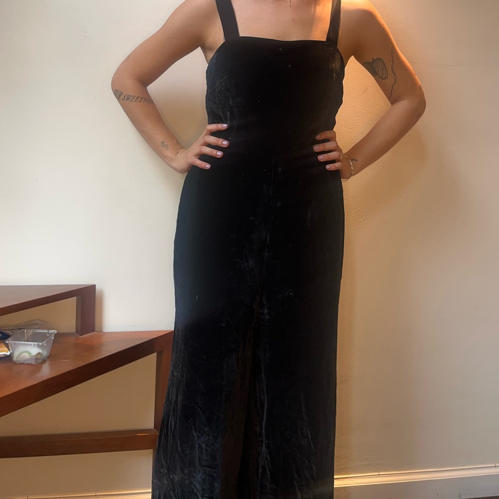 madewell velvet jumpsuit